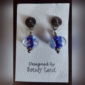 Sandy Lent Handmade With Glass Beads & Stirling Silver